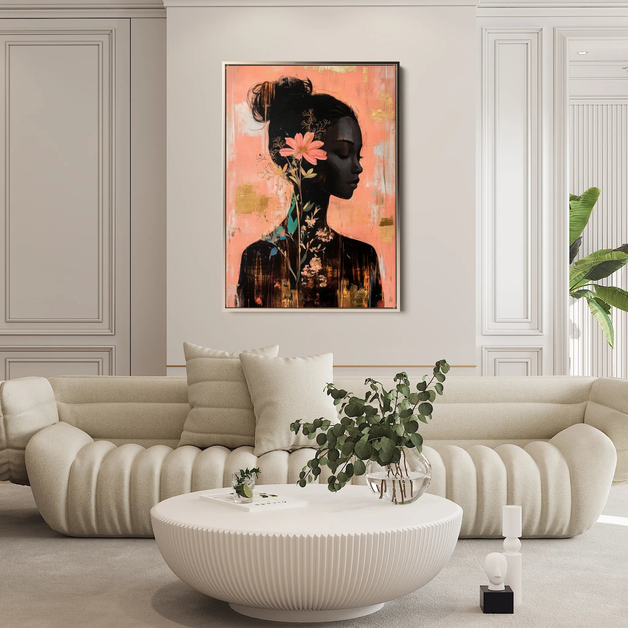Portrait 144 Canvas Art 60 x 40 cm / Black