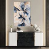 Floral 1440 Canvas Art 60 x 40 cm / Black