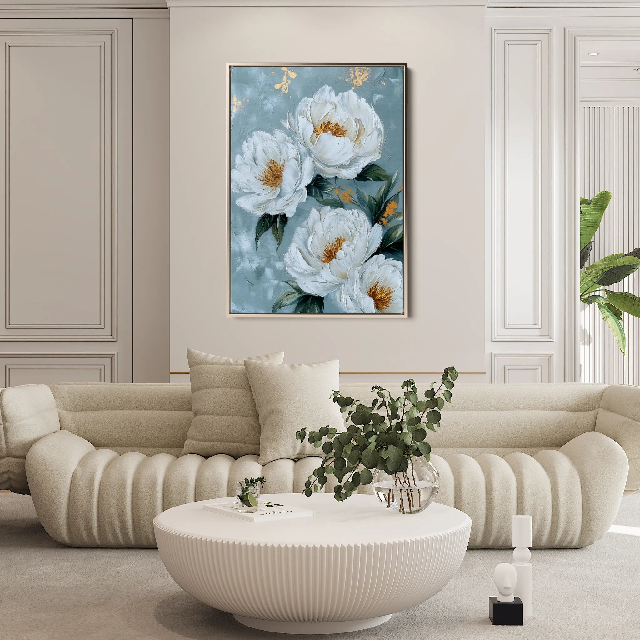Floral 1441 Canvas Art 60 x 40 cm / Black