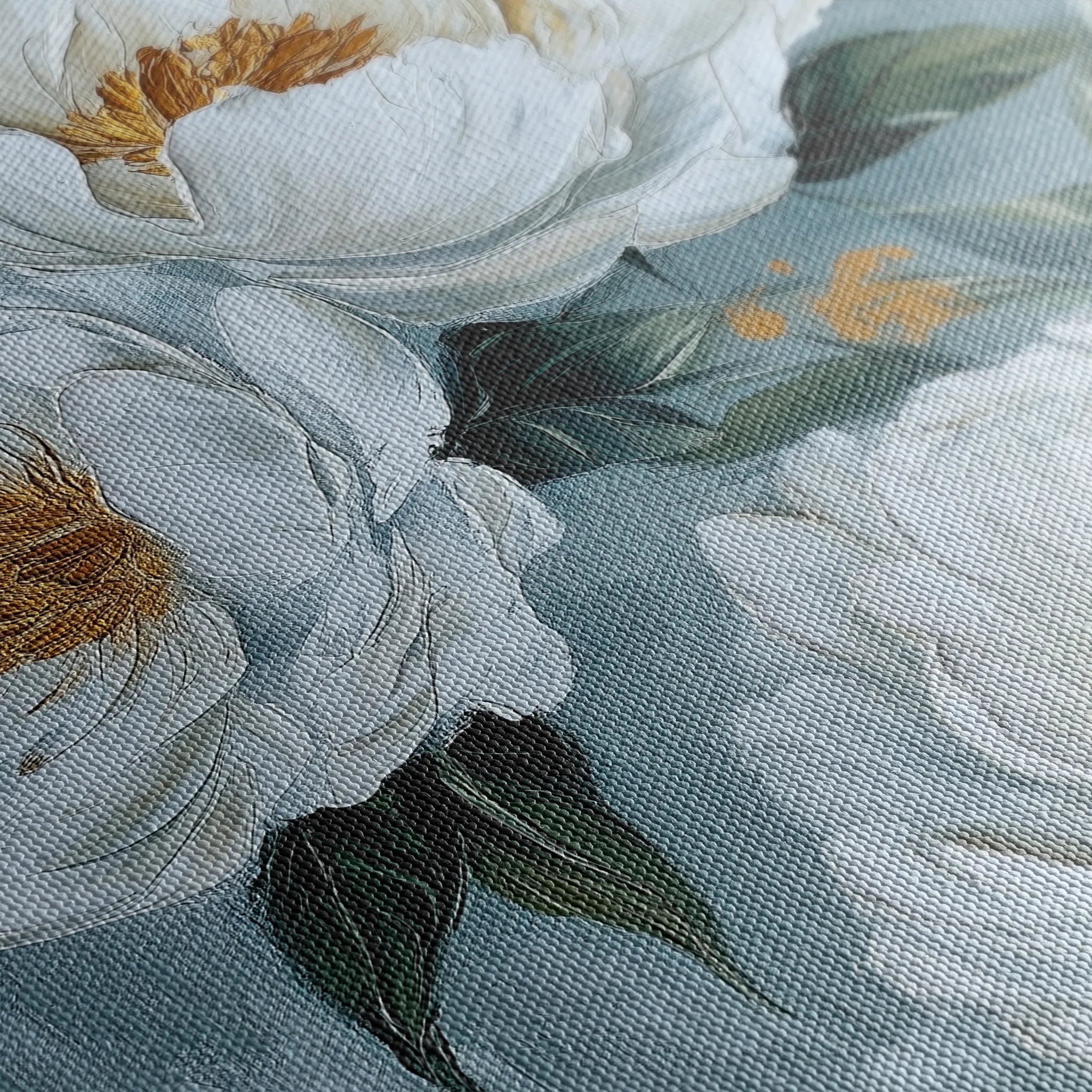 Floral 1441 Canvas Art 60 x 40 cm / Black