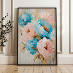 Floral 1442 Canvas Art 60 x 40 cm / Black