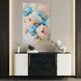 Floral 1442 Canvas Art 60 x 40 cm / Black