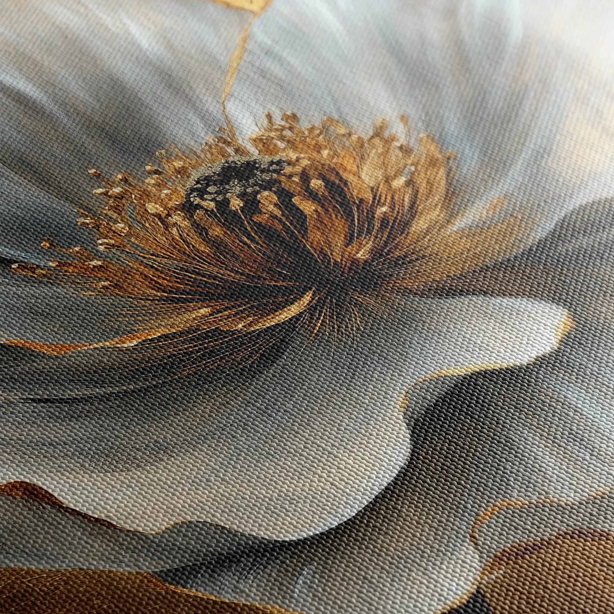 Floral 1443 Canvas Art 60 x 40 cm / Black