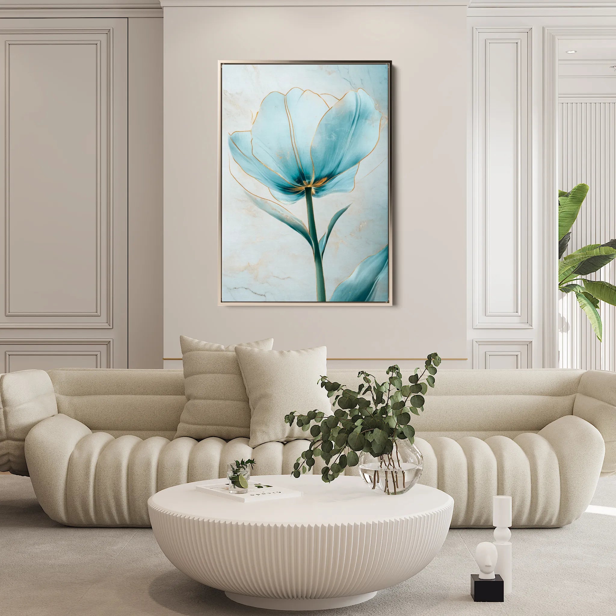 Floral 1445 Canvas Art 60 x 40 cm / Black