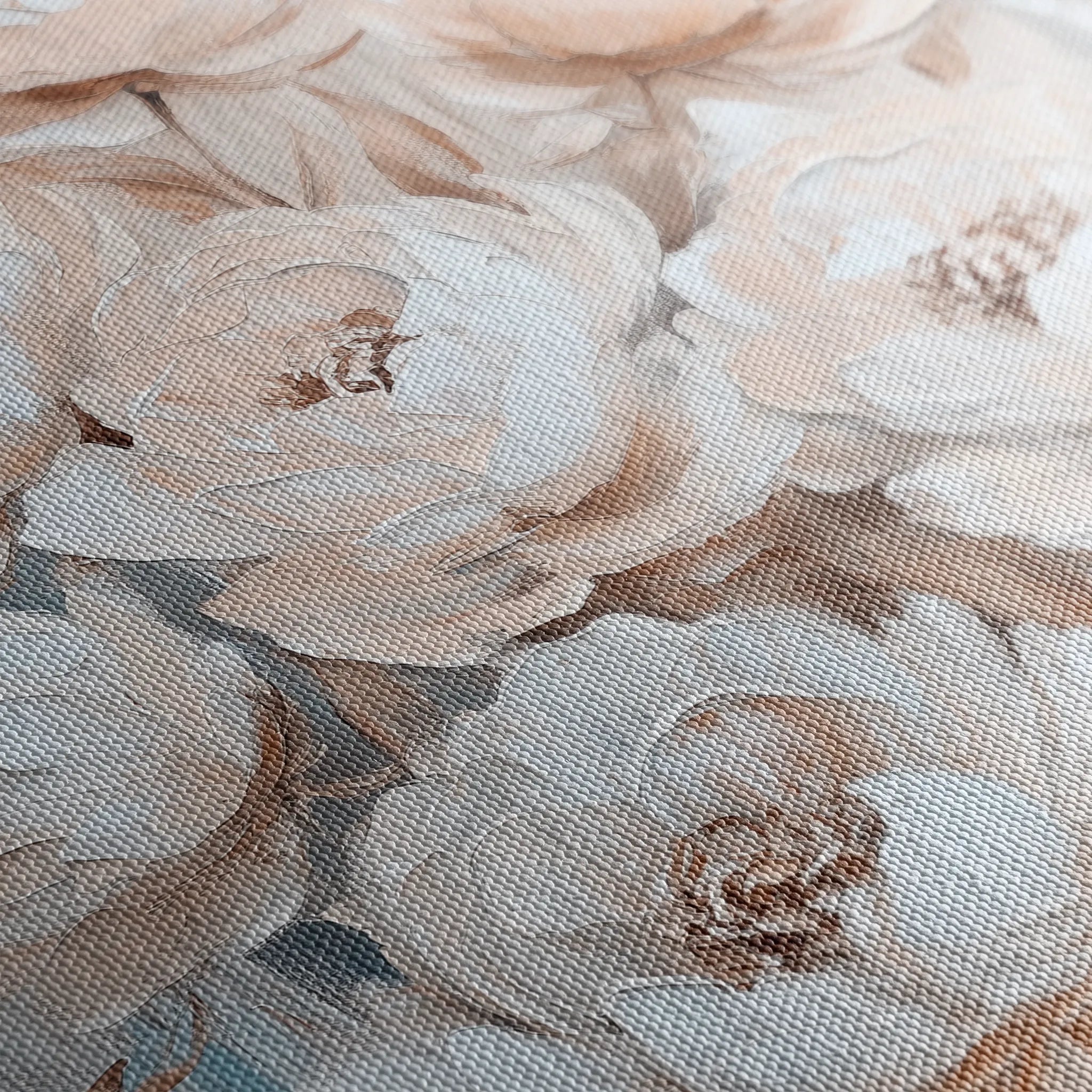Floral 1447 Canvas Art 60 x 40 cm / Black