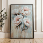 Floral 1448 Canvas Art 60 x 40 cm / Black
