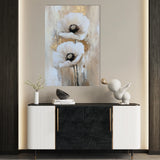 Floral 1449 Canvas Art 60 x 40 cm / Black
