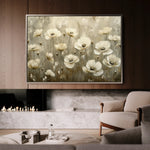 Floral 145 Canvas Art 60 x 40 cm / Black