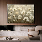 Floral 145 Canvas Art 60 x 40 cm / Black