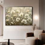 Floral 145 Canvas Art 60 x 40 cm / Black