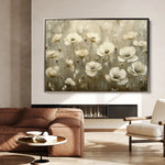 Floral 145 Canvas Art 60 x 40 cm / Black