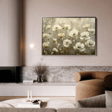 Floral 145 Canvas Art 60 x 40 cm / Black