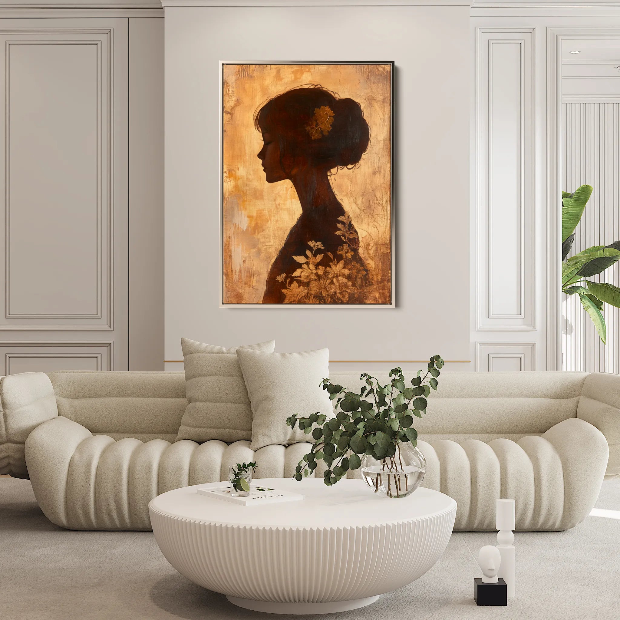 Portrait 145 Canvas Art 60 x 40 cm / Black