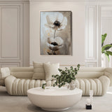 Floral 1450 Canvas Art 60 x 40 cm / Black