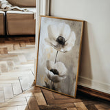 Floral 1450 Canvas Art 60 x 40 cm / Black