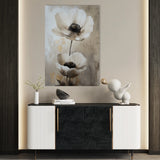 Floral 1450 Canvas Art 60 x 40 cm / Black
