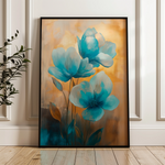 Floral 1451 Canvas Art 60 x 40 cm / Black