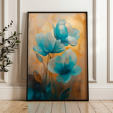 Floral 1451 Canvas Art 60 x 40 cm / Black