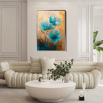 Floral 1451 Canvas Art 60 x 40 cm / Black