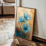 Floral 1451 Canvas Art 60 x 40 cm / Black