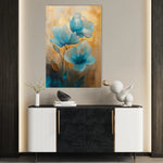 Floral 1451 Canvas Art 60 x 40 cm / Black