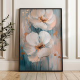 Floral 1453 Canvas Art 60 x 40 cm / Black