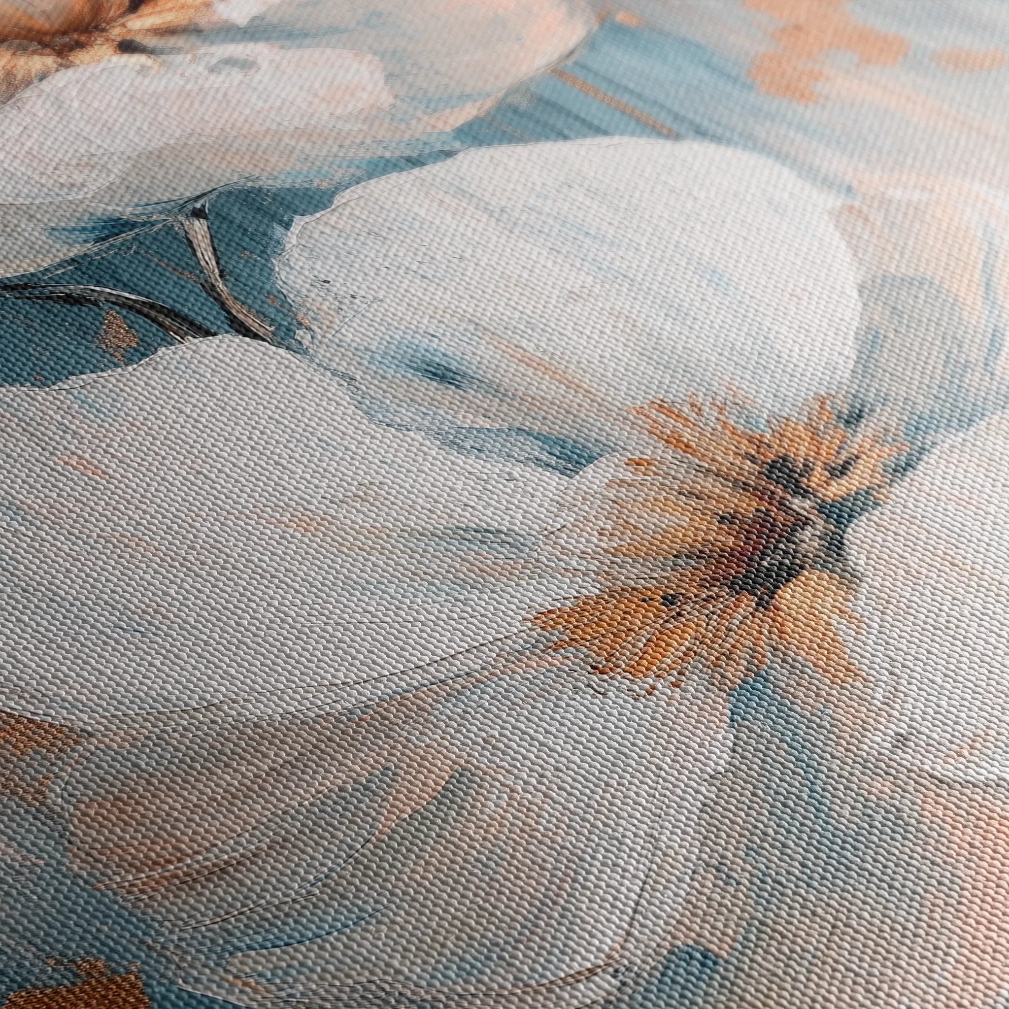 Floral 1453 Canvas Art 60 x 40 cm / Black