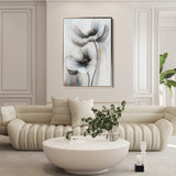 Floral 1455 Canvas Art 60 x 40 cm / Black