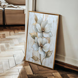 Floral 1456 Canvas Art 60 x 40 cm / Black