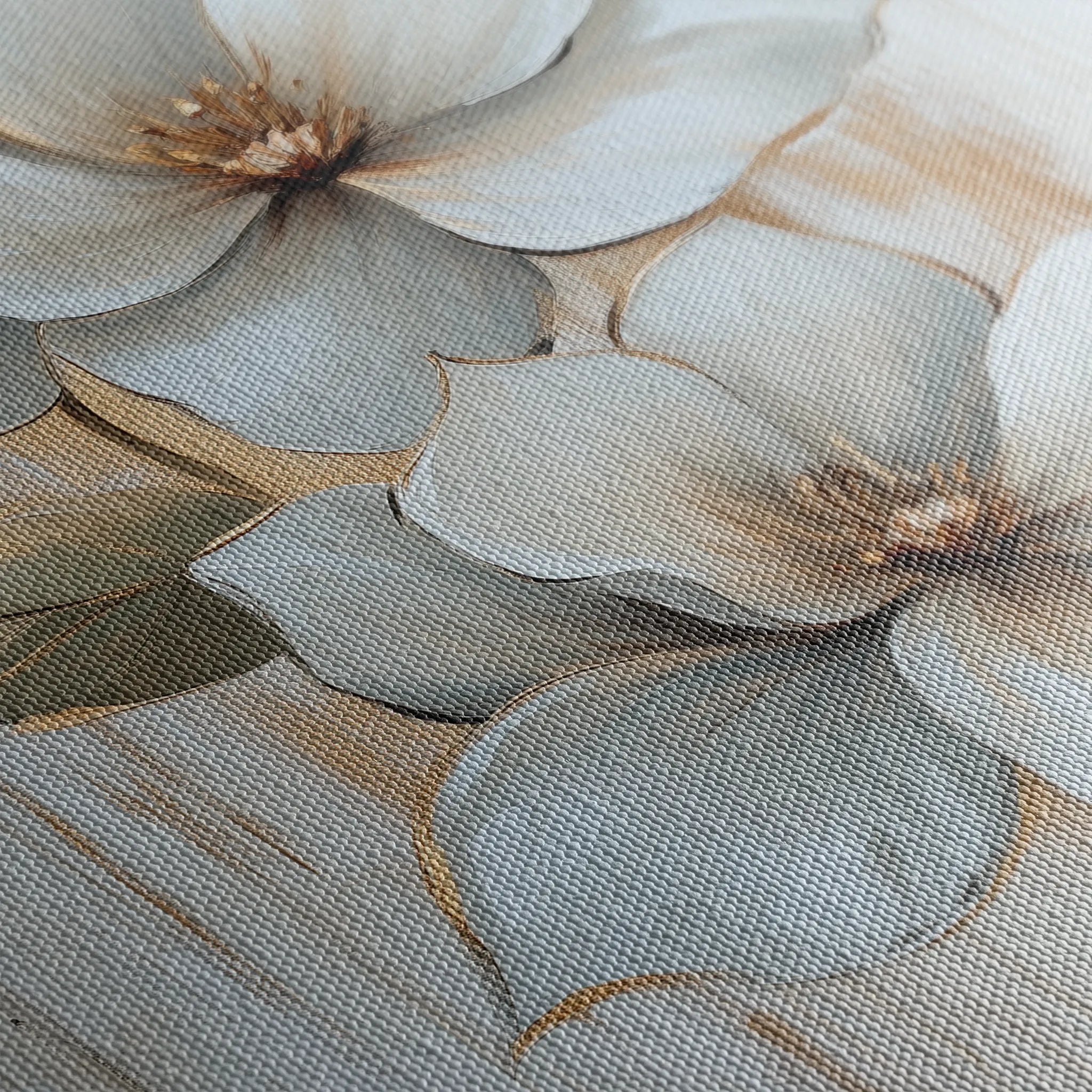 Floral 1456 Canvas Art 60 x 40 cm / Black