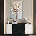 Floral 1458 Canvas Art 60 x 40 cm / Black