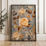 Floral 1459 Canvas Art 60 x 40 cm / Black