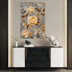 Floral 1459 Canvas Art 60 x 40 cm / Black