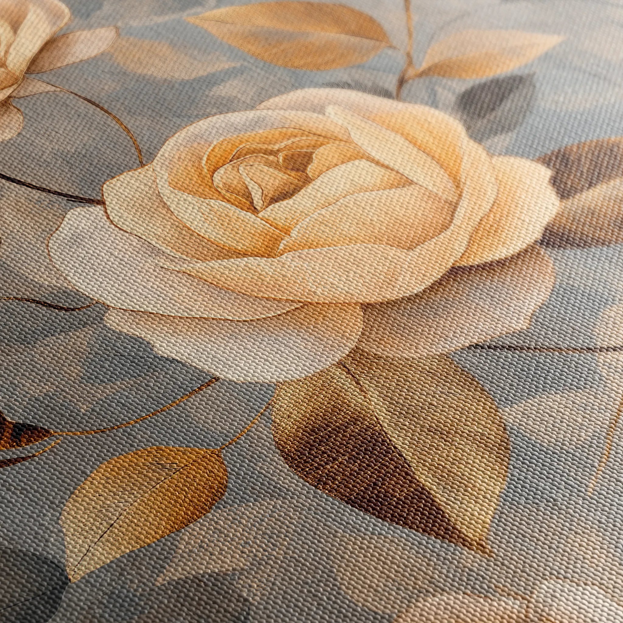 Floral 1459 Canvas Art 60 x 40 cm / Black