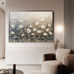 Floral 146 Canvas Art 60 x 40 cm / Black