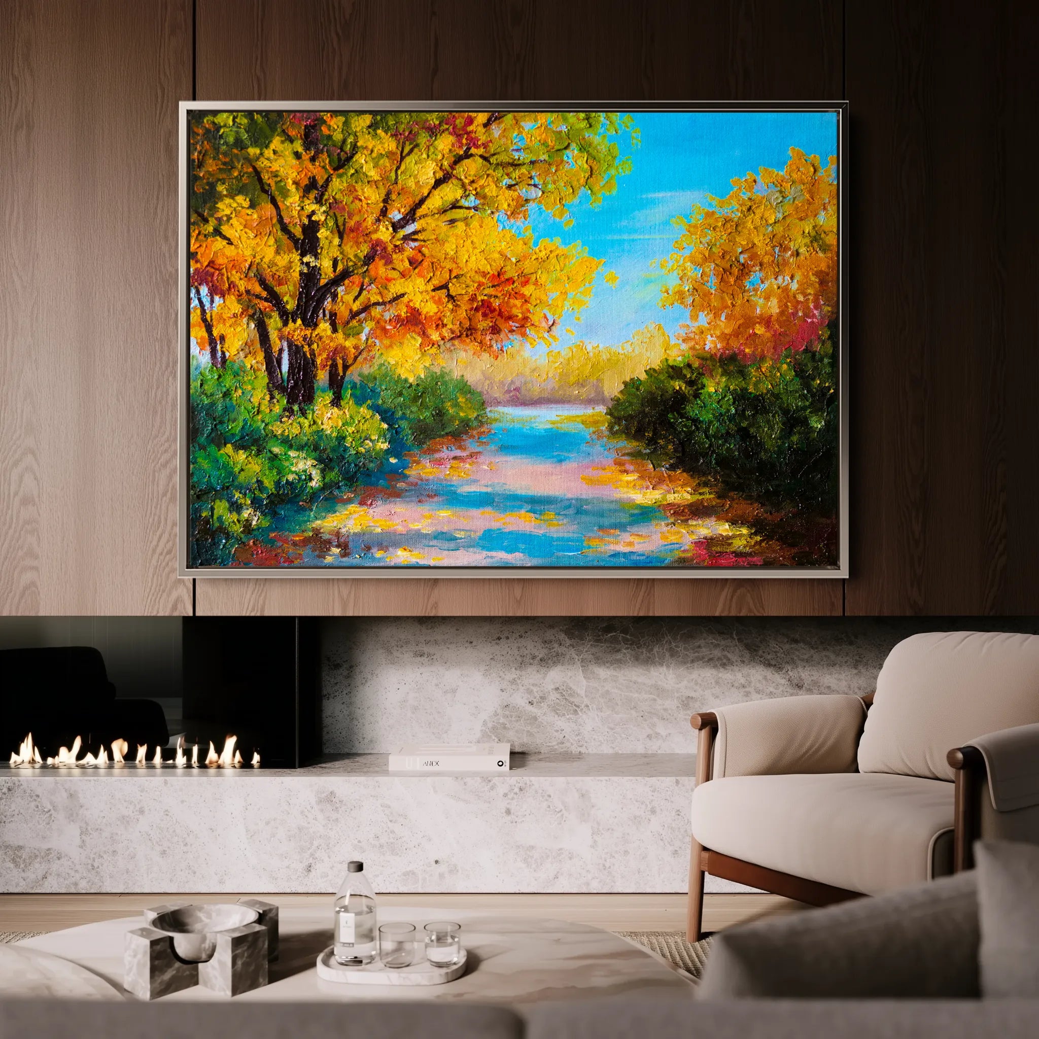 Landscape 146 Canvas Art 60 x 40 cm / Black