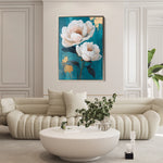 Floral 1460 Canvas Art 60 x 40 cm / Black