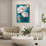 Floral 1460 Canvas Art 60 x 40 cm / Black