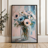 Floral 1461 Canvas Art 60 x 40 cm / Black
