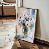 Floral 1461 Canvas Art 60 x 40 cm / Black