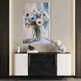 Floral 1461 Canvas Art 60 x 40 cm / Black