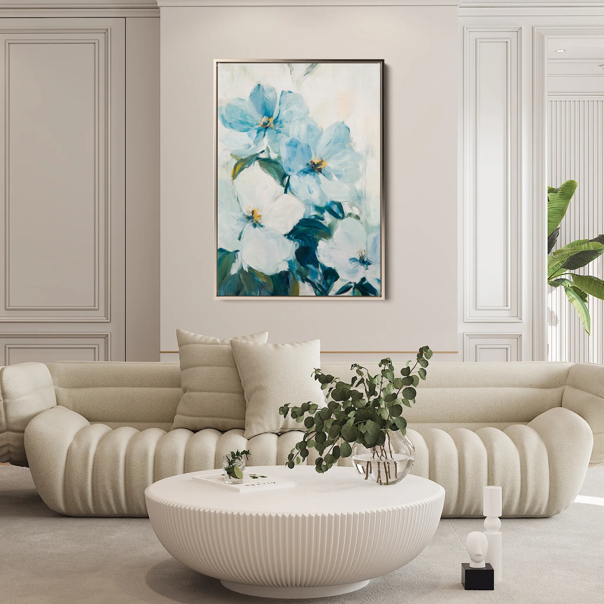 Floral 1462 Canvas Art 60 x 40 cm / Black
