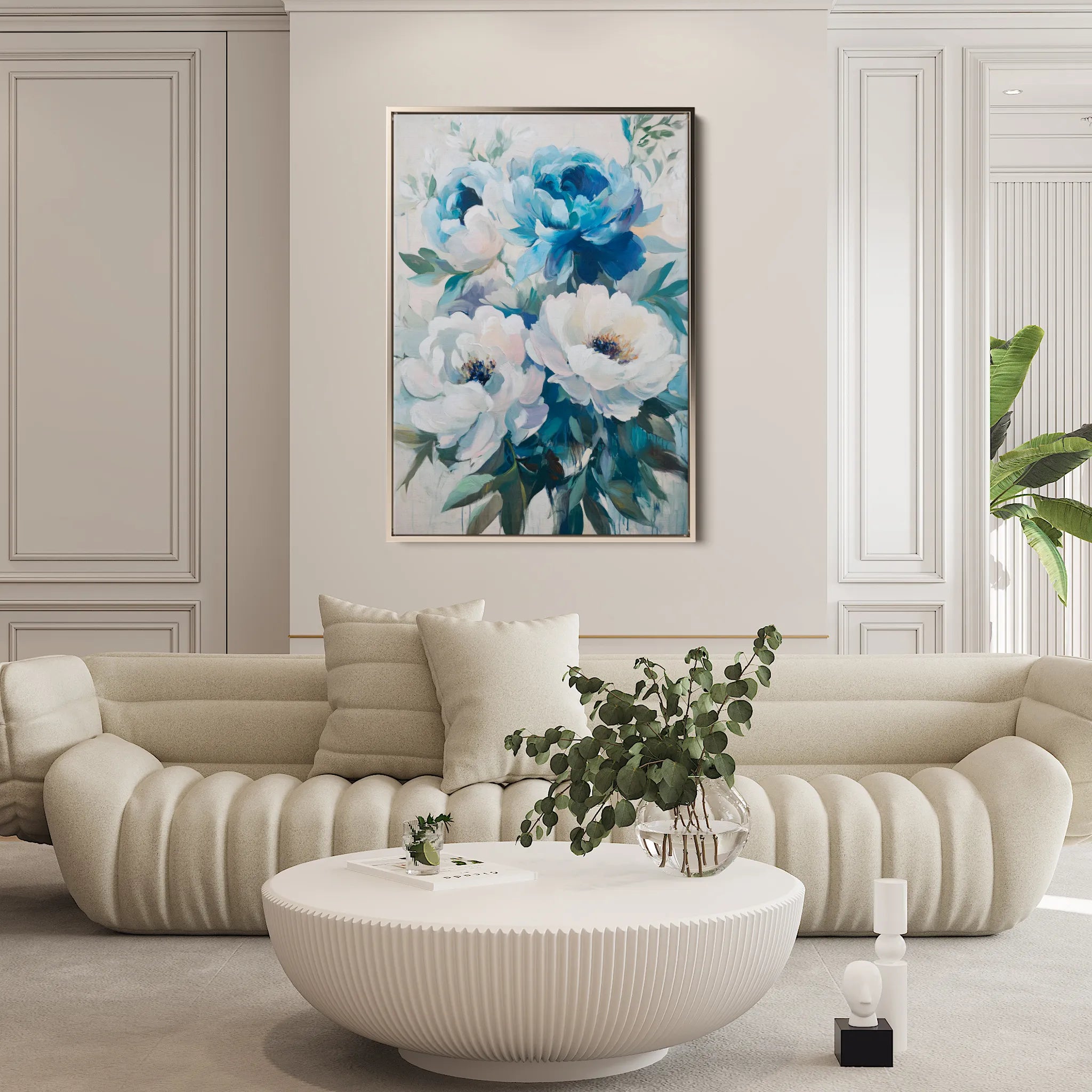 Floral 1463 Canvas Art 60 x 40 cm / Black