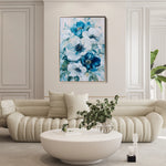 Floral 1464 Canvas Art 60 x 40 cm / Black