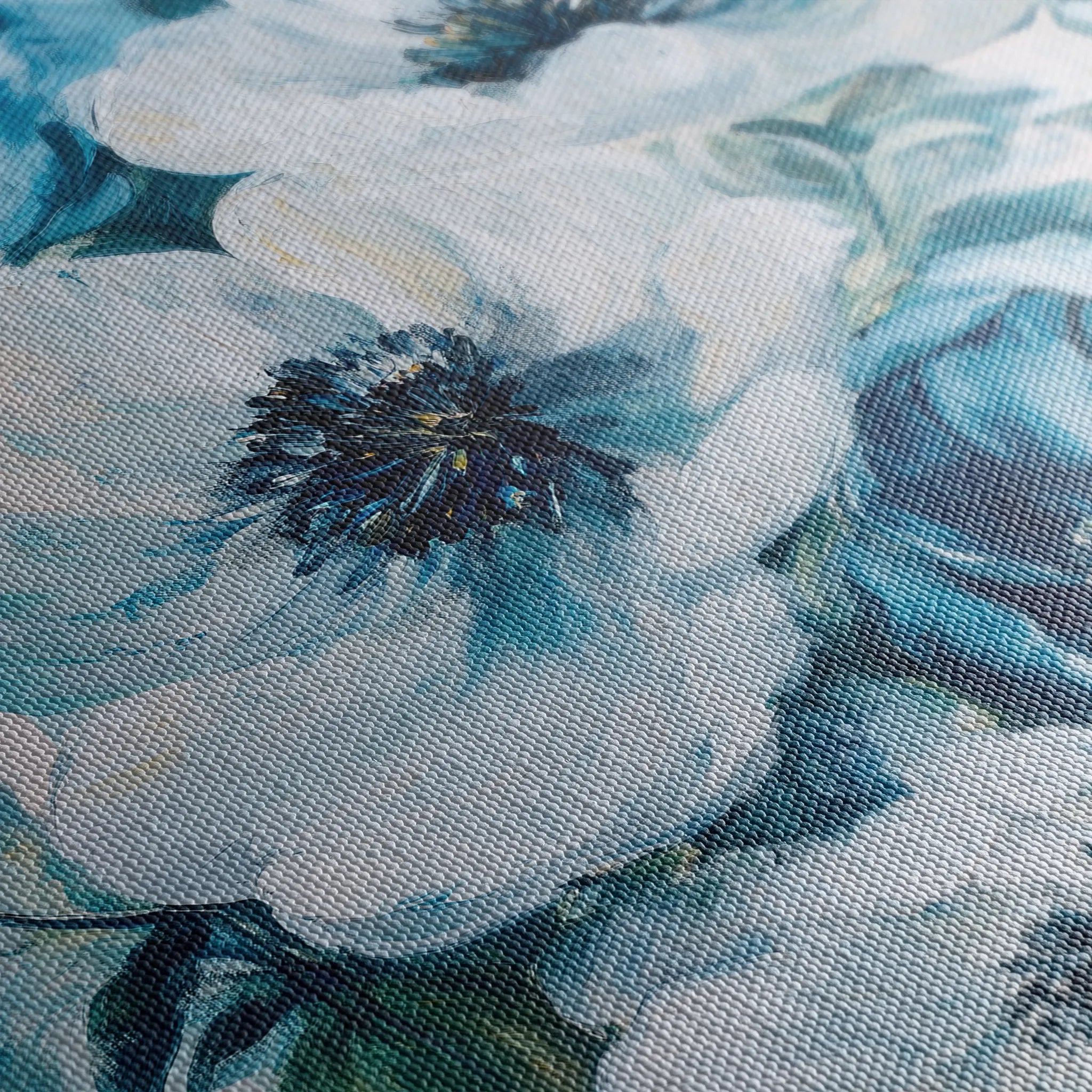 Floral 1464 Canvas Art 60 x 40 cm / Black