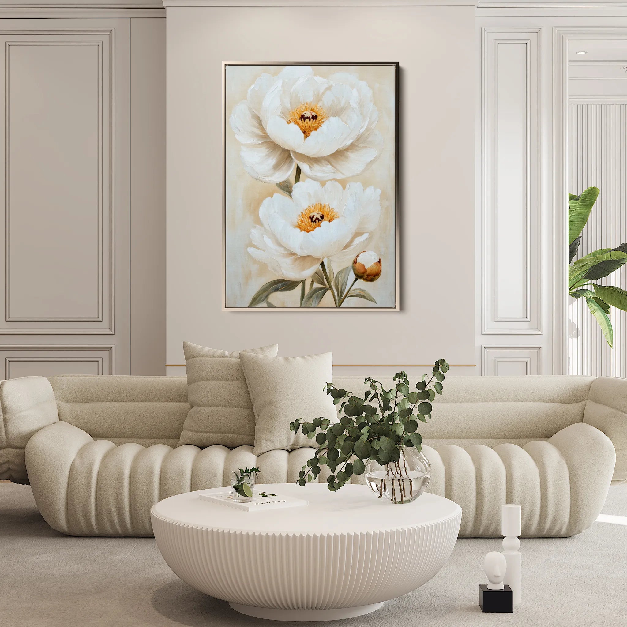 Floral 1465 Canvas Art 60 x 40 cm / Black