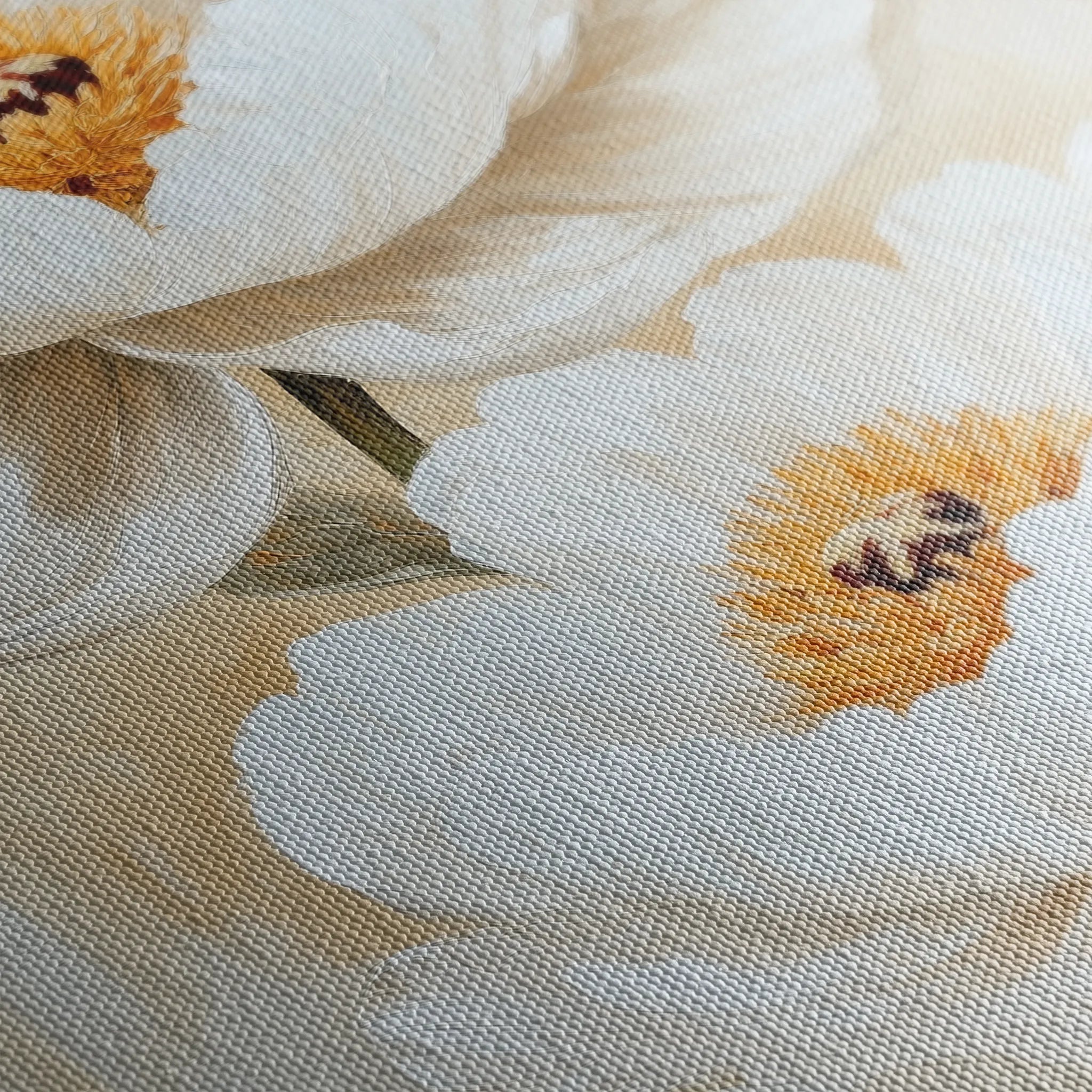 Floral 1465 Canvas Art 60 x 40 cm / Black