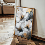 Floral 1466 Canvas Art 60 x 40 cm / Black