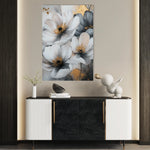 Floral 1466 Canvas Art 60 x 40 cm / Black