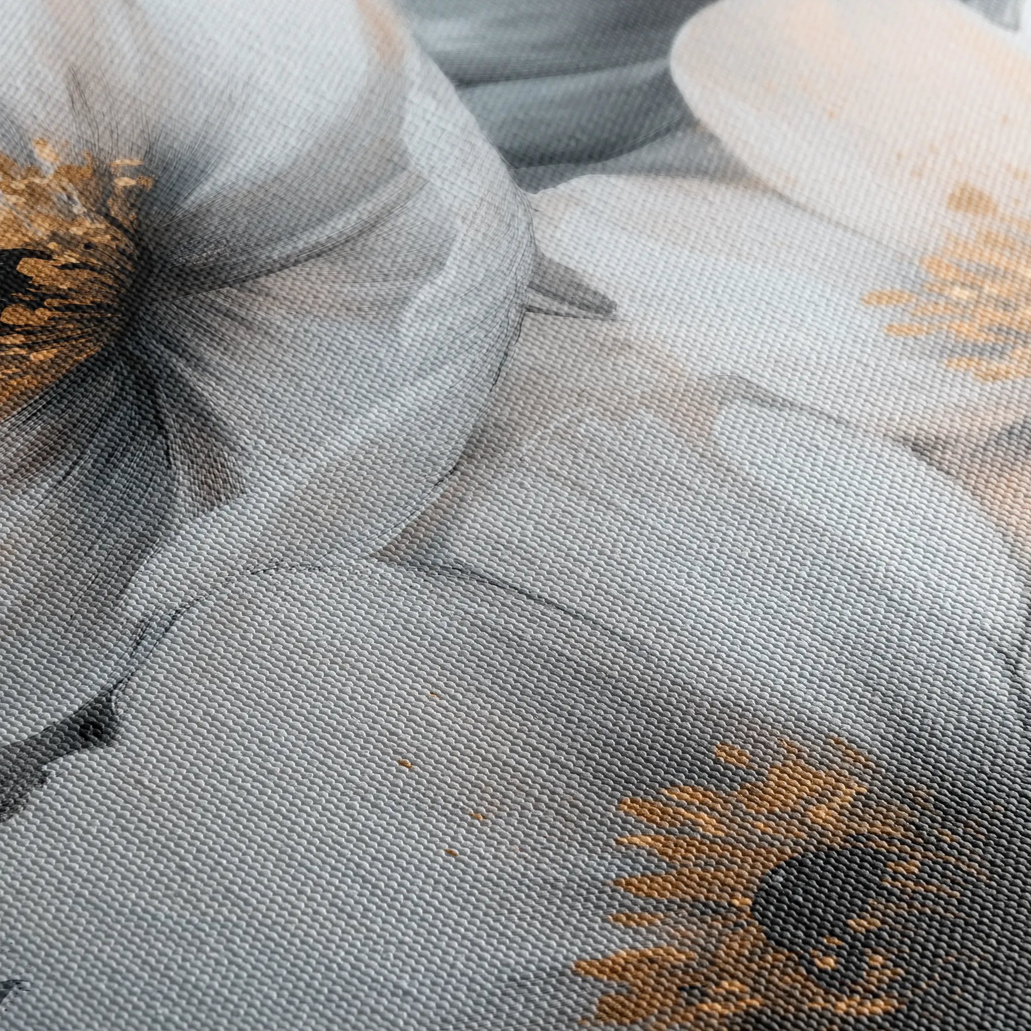 Floral 1466 Canvas Art 60 x 40 cm / Black